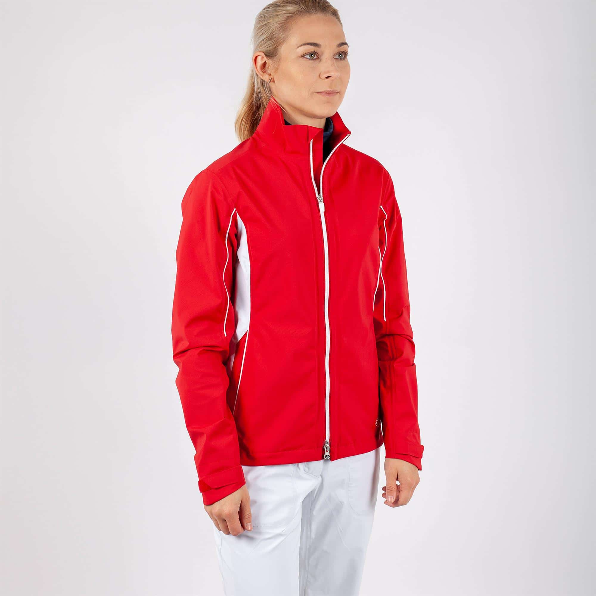Galvin Green Aila Gore-Tex Paclite Waterproof Ladies Golf Jacket Red/White